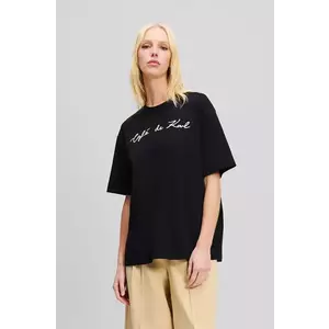 Karl Lagerfeld tricou din bumbac femei, culoarea negru, A2W17088 imagine