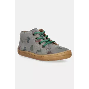 Froddo pantofi din piele intoarsa pentru copii BAREFOOT FIRST STEP LACES culoarea gri, G2130325 imagine