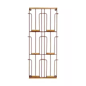 Madam Stoltz suport de perete pentru cărți poștale 24 x 56 cm culoarea rosu imagine