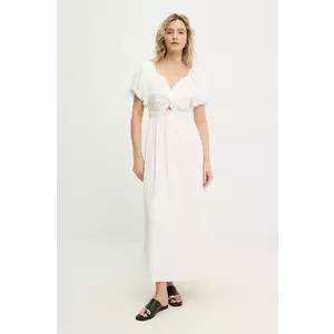 Answear Lab rochie culoarea alb, maxi, evazati imagine
