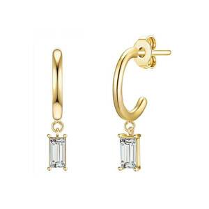 Cercei placati cu aur de 14K si decorati cu cristale 22521 imagine