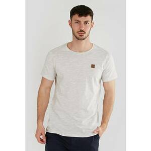 Tricou din amestec de bumbac cu decolteu rotund imagine