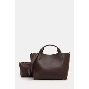 Answear Lab poseta de piele culoarea maro imagine