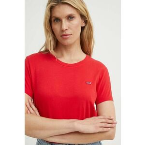 Levi's tricou din bumbac femei, culoarea rosu imagine