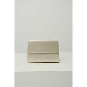 Clutch elegant din glitter auriu cu forma patrata imagine