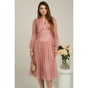 Rochie Leonard Collection din matase naturala roz imagine