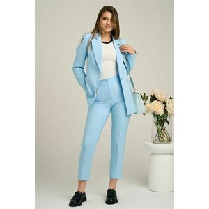 Compleu LaDonna office din stofa bleu cu sacou si pantaloni imagine