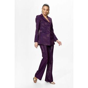 Costum elegant format din sacou si pantaloni Oscar Violet imagine