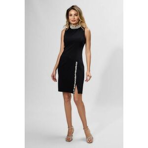 Rochie de ocazie premium cu strass-uri si perlute Amabell Neagra imagine