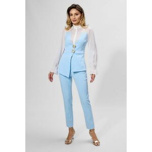 Set elegant format din pantaloni si bluza Amadeo Bleu imagine