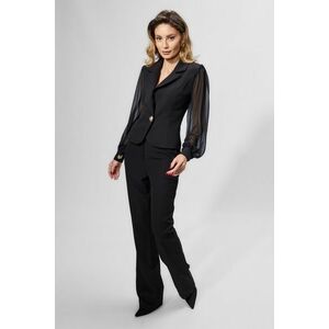 Costum elegant format din sacou si pantaloni Navarro Negru imagine