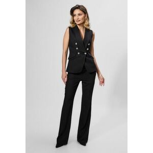 Costum elegant format din vesta si pantaloni Tavio Negru imagine