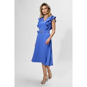 Rochie eleganta in clos cu volane Giuseppa Indigo imagine