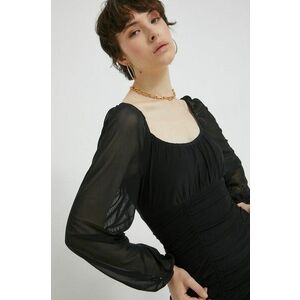 Hollister Co. rochie culoarea negru, mini, mulata imagine