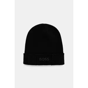 Boss Green caciula din amestec de lana BOSS GREEN culoarea negru imagine