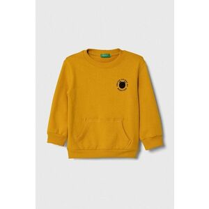 United Colors of Benetton bluza copii culoarea galben, cu imprimeu imagine