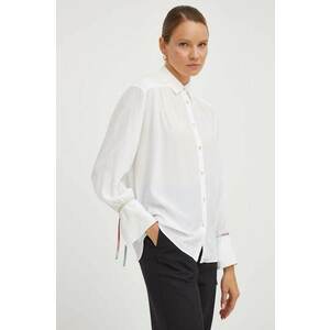 PS Paul Smith camasa din amestec de matase culoarea bej, cu guler clasic, relaxed imagine