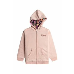 Roxy bluza copii SAME OLD LOVE OTLR culoarea portocaliu, cu glugă, cu imprimeu imagine