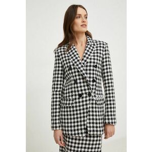 Answear Lab sacou culoarea negru, cu doua randuri de nasturi, modelator imagine