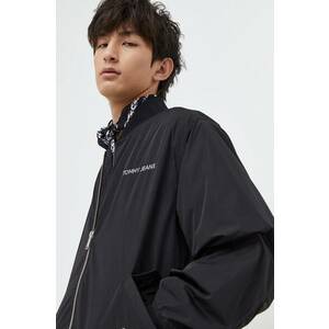 Tommy Jeans geacă bomber bărbați, culoarea negru, de tranziție DM0DM17879 imagine