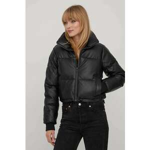 Hollister Co. geaca femei, culoarea negru, de iarna imagine