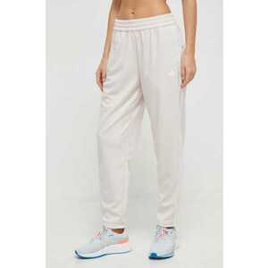 adidas Performance pantaloni de antrenament culoarea roz, cu imprimeu IS3969 imagine