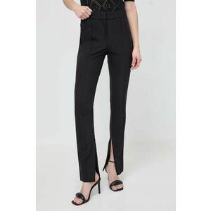 BOSS pantaloni femei, culoarea negru, mulată, high waist 50505972 imagine