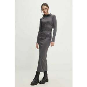 Answear Lab rochie culoarea gri, maxi, mulata imagine