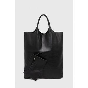 Answear Lab poseta de piele culoarea negru imagine