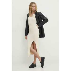 Answear Lab rochie culoarea bej, midi, mulata imagine