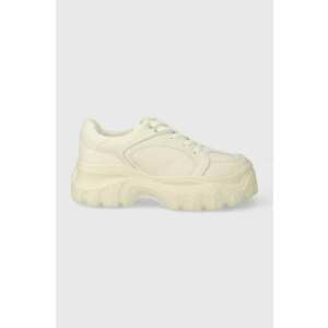 Desigual sneakers din piele Chunky culoarea bej, 24SSKL01.1011 imagine