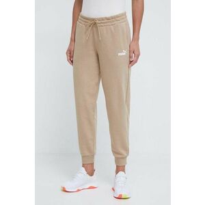 Puma pantaloni de trening culoarea bej, cu imprimeu 678744 imagine