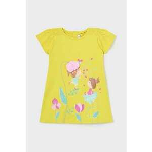 Mayoral rochie bebe culoarea verde, mini, drept imagine
