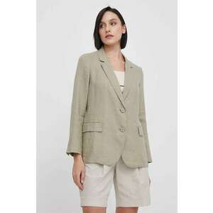 United Colors of Benetton sacou de in culoarea verde, un singur rand de nasturi, neted imagine
