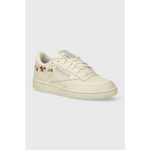 Reebok Classic sneakers din piele Club C 85 culoarea bej, 100202098 imagine