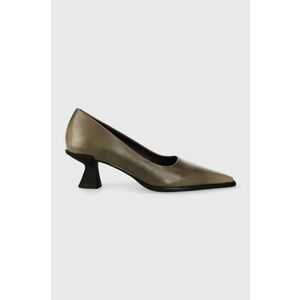 Vagabond Shoemakers pantofi de piele TILLY culoarea maro, cu toc drept imagine