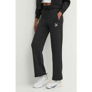 Puma pantaloni de trening T7 High Waist Pant culoarea negru, uni, 624212 imagine