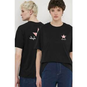 Converse tricou din bumbac culoarea negru, cu imprimeu imagine