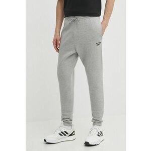 Reebok pantaloni de trening Identity culoarea gri, melanj, 100202848 imagine