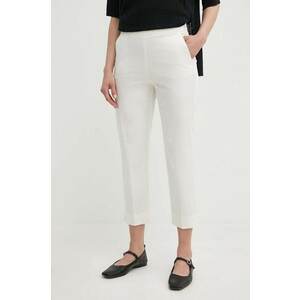 MAX&Co. pantaloni femei, culoarea bej, fason tigareta, high waist, 2416131054200 2416130000000 imagine