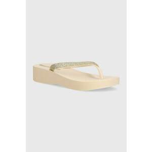 Ipanema slapi MESH CHIC PL femei, culoarea bej, cu platforma, 83386-AR596 imagine
