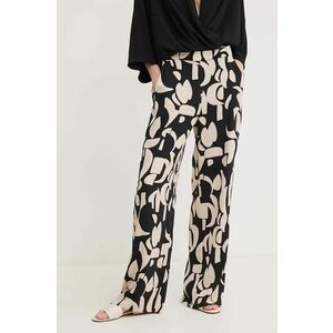 Joseph Ribkoff pantaloni femei, culoarea negru, lat, high waist, 241097 imagine