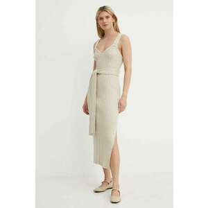By Malene Birger rochie HONEYA culoarea bej, maxi, mulata, Q72447002 imagine