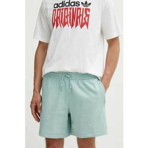 adidas Originals pantaloni scurti din bumbac culoarea turcoaz, IY2241 imagine