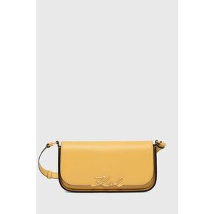 Karl Lagerfeld poseta de piele culoarea galben, 245W3043 imagine