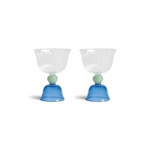 &k amsterdam set de pahare de vin tulip blue 200 ml 2-pack imagine