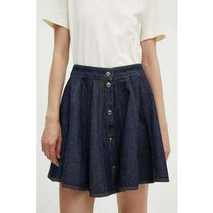 MSGM fustă din denim culoarea bleumarin, mini, evazată, 3741MDD237.247766 imagine