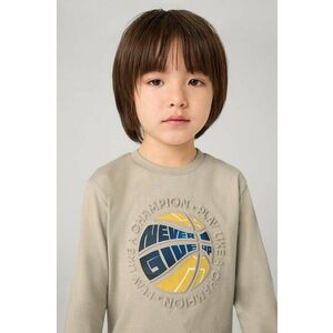 Mayoral longsleeve din bumbac pentru copii culoarea bej, cu imprimeu, 4050 imagine