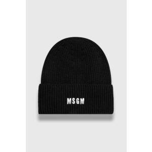 MSGM caciula de lana culoarea negru, de lana, din tricot gros, 3740ML02.247575 imagine