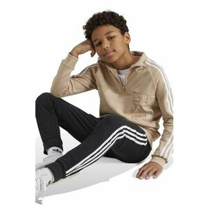 adidas Originals bluza copii HZ CREW culoarea bej, cu imprimeu, IY0011 imagine